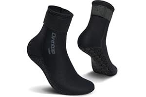 Owntop Neoprene Socks, 3mm Wetsuit Socks Diving Socks Boots Anti-Slip Fin Socks Thermal Swim Socks for Men Women Surfing