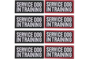 HOMSFOU 8pcs Pet Harness Sticker Removable Nylon Assistance Dog Patch for Service Dog Vest in Training