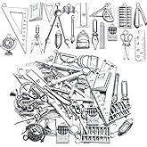 Aylifu 40pcs Craft Supplies Antique Silver Alloy School Teacher Charms Pendant Ruler Pencil Compasses Charm Pendants for DIY Jewelry Making Crafting Findings Accessory