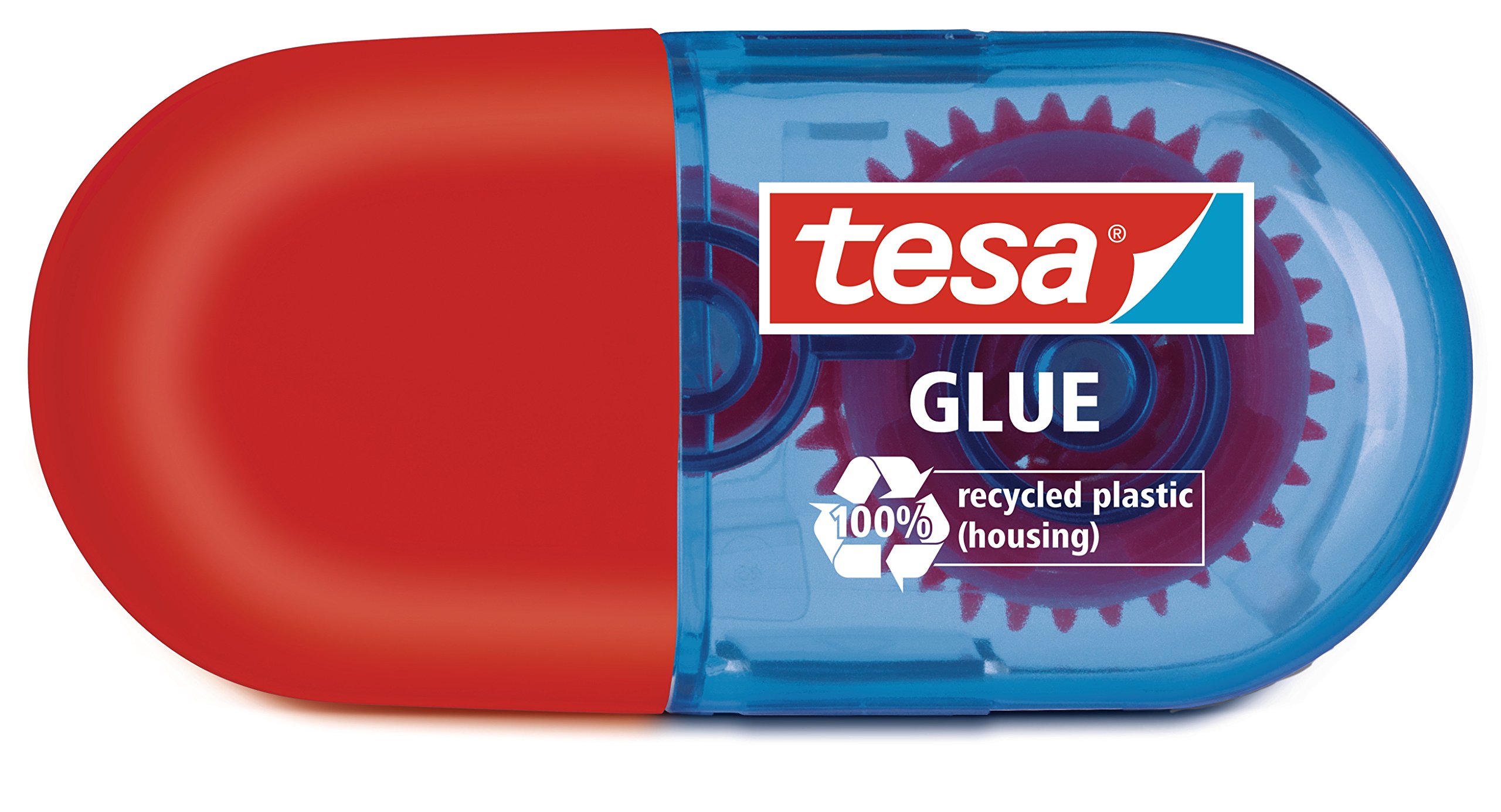 tesa UK Mini Glue Roller ecoLogo, Permanent Glue for Papercraft and Card Making - 6 m x 5 mm, Single