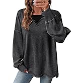 SHEWIN Women's Long Sleeve Crewneck Sweatshirt