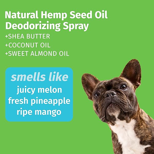 HEMPZ PETZ, DOG COLOGNE, SWEET PINEAPPLE & HONEY MELON HERBAL DEODORIZING SPRAY, 8.5 OZ.