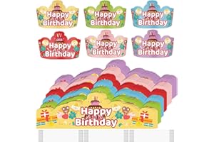 emzrivo Birthday Crowns for Classroom Birthday Party Hats Paper Birthday Hat Crowns for Teachers School Classroom