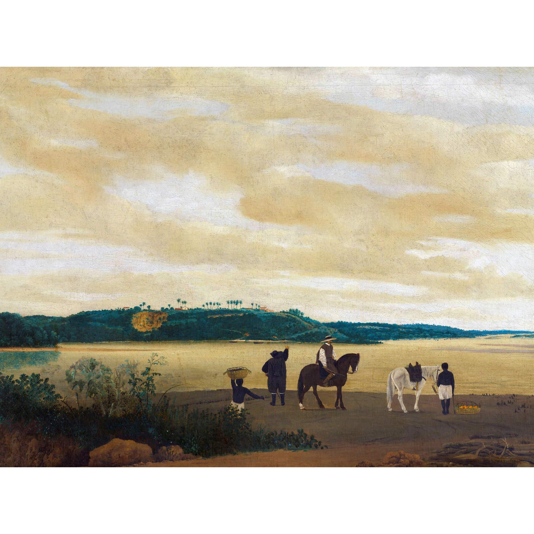 Artery8 Frans Jansz Post View Island Of Itamaraca Painting Large Wall Art Poster Print Thick Paper 18X24 Inch