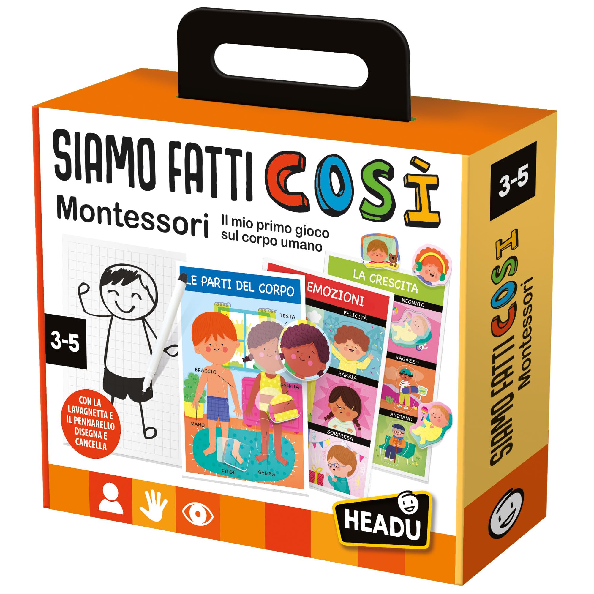 Headu We Are Made So Montessori Discover How We Are Made It28108 Educational Game For Children 3-5 Years Made In Italy
