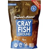 Crayfish. Dried, Ground. 4 oz, Sand-Free by HATF's Shepherd's Natural, Excellent seasoning for all types of dishes. Savory - Super Clean - No dirt! Great for soups and beans. Preservative free