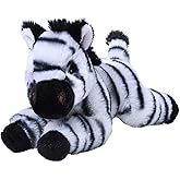 Wild Republic EcoKins Mini Zebra Stuffed Animal 8 inch, Eco Friendly Gifts for Kids, Plush Toy, Handcrafted Using 7 Recycled Plastic Water Bottles, 24810