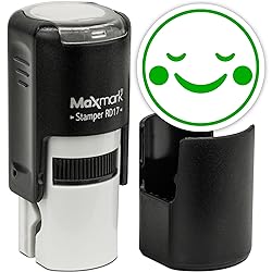MaxMark Round Self Inking Emoji Stamp - Peace