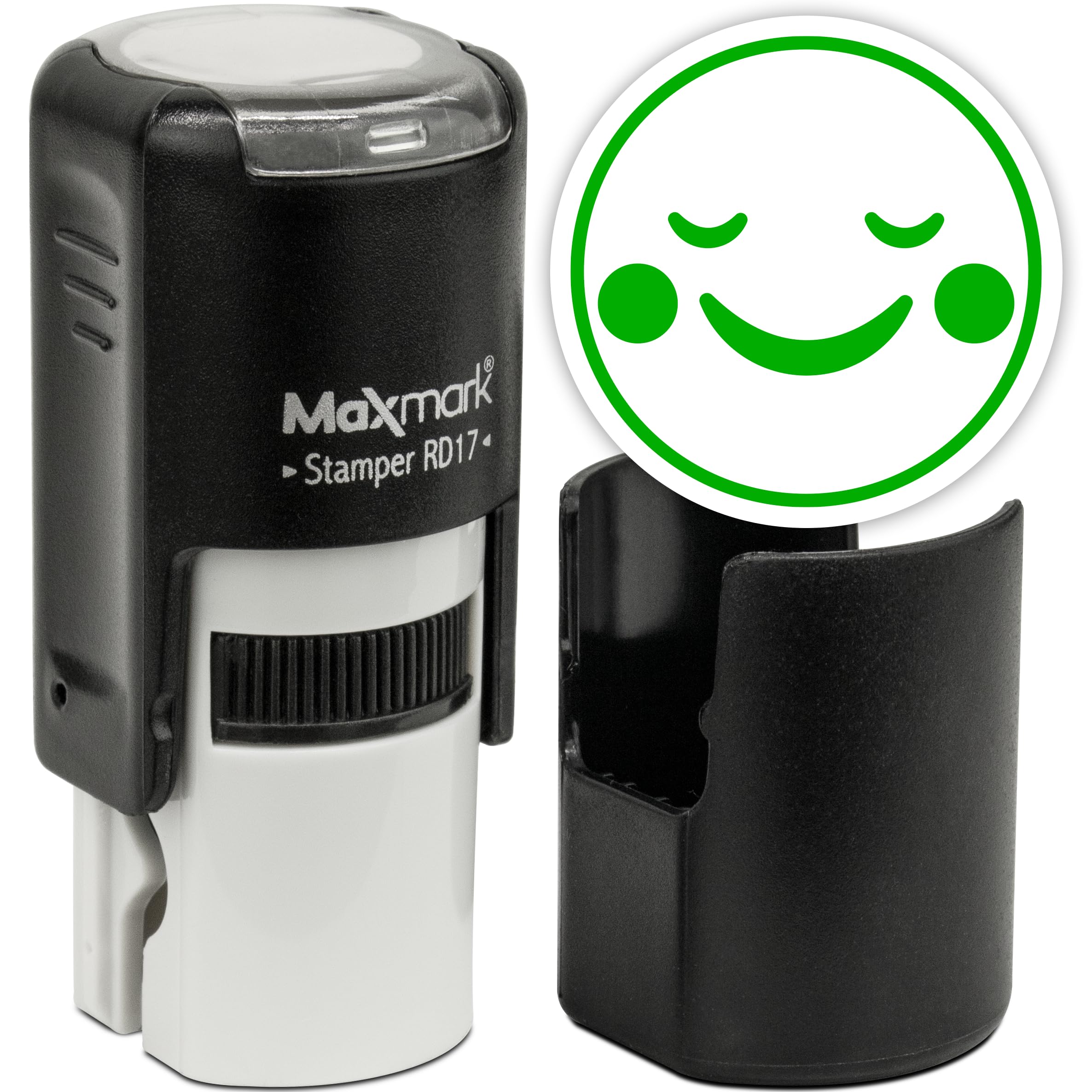 MaxMark Round Self Inking Emoji Stamp - Peace