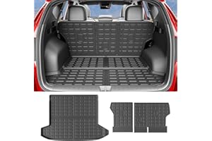 Xipoo Cargo Liner Compatible with 2022-2026 Tucson Cargo Liner Backrest Mat TPE Back Seat Protector Replacement for 2022 2023 2024 2025 2026 Tucson Accessories (Rear Trunk Mat+Rear Backrest Mat)