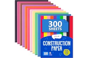 Alitte Construction Paper Assorted Colors - (300 Sheets, 9x12), Craft Paper, 10 Bright Colors - Bulk Pack Arts & Crafts Projects - Colored Paper For Preschool, Home, And Classroom Supplies