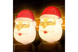 NEWBEA 2Pcs Christmas Santa Porch Light Covers for Outdoor Light Cover, Christmas Decorations,Christmas Parties,Garage Lights,Large Light Fixtures,Outdoor Christmas Decorations…
