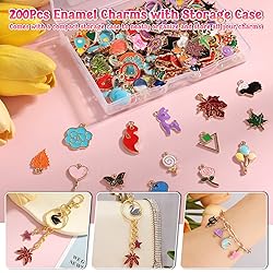 200Pcs Charms for Jewelry Making, Assorted