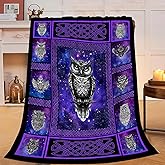 Owl Blanket Owl Throw Blanket Gifts for Women Girls Men Boys Kids Adults Super Soft Cozy Plush Fluffy Fuzzy Fleece Blanket Decor 40''X50''