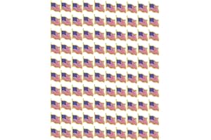 TANG SONG 100PCS American Flag Waving Lapel Pins United States USA Badge Pin Patriotic Enamel Suit Jacket Lapel Pin