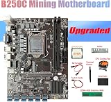 Lodokdre B250C ETH Miner Motherboard 12USB G4400 CPU 4GB RAM 128GB SSD Fan Cable view 5