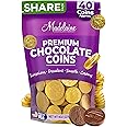 Madelaine 40 Gold Chocolate Coins – St. Patrick’s Day Candy - Gold Foil Wrapped Milk Chocolate Coins Lucky Party Favors – Assorted Sizes 1/2 LB
