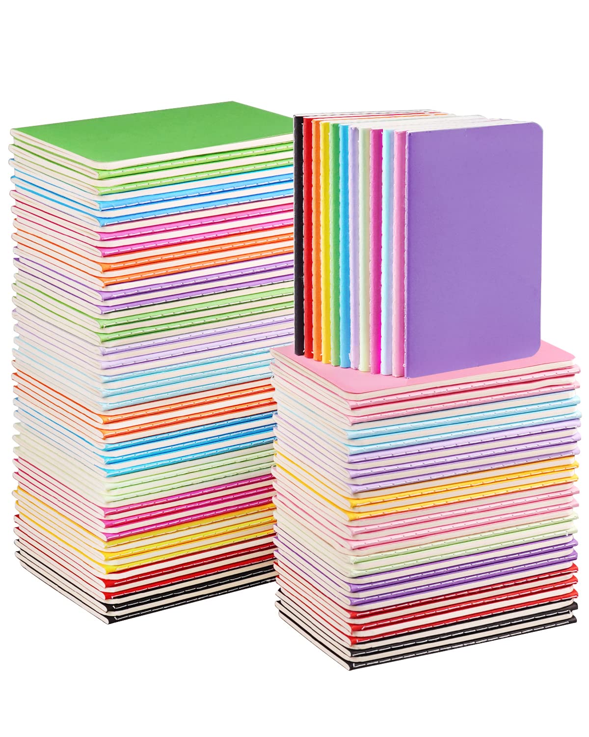 Photo 1 of Gwybkq Small Lined Notepads Bulk 120 Pack Mini Journal Pocket Notebooks Set Colorful Cover Notebooks for Kids 3.5 x 5.5 Inches, 30 Sheets/60 Pages