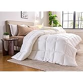 Pure Bamboo Duvet Insert King Size (106x92 in) - Ultra Soft Quilted Duvet Insert with 8 Corner &amp; Side Loops, Double Stitching, Satin Piping - Luxuriously Soft (King, Heavyweight)