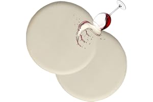 HFCNMY Stool Covers Round, 2 Pack Waterproof PU Round Bar Stool Covers with Elastic Bands Bar Chair Covers Bar Stool Seat Covers Washable Stool Cushion Slipcover for 17-18 Inch Chair(Beige)