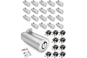 Naissian Universal Vending Machine Lock with Keys Aliked,Tubular Cylinder Lock Compatible for Pepsi,Coke Machine, Snack Machine Coffee Maker, 32MM，Pack of 20, 20 Keys Aliked