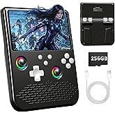 H5 Retro Gaming Console, 5.0 Inch IPS HD Screen Handheld Game Console, 256GB TF Card Build-in 40000+ Classic Games, Portable Video Arcade Support 34+ Emulators with 4000mAh Battery, Black
