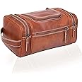 VC VINTAGE COUTURE Leather Toiletry Bag for Men Extra Large Leather Men's Toiletry Bag for Traveling Real Leather Dopp Kit for Men Leather Shaving Bag for Travel