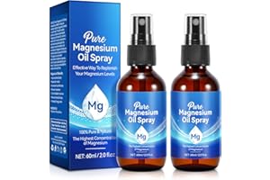 TUDIQE 2 Pack Magnesium Oil Spray, Pure Magnesium Oil Spray
