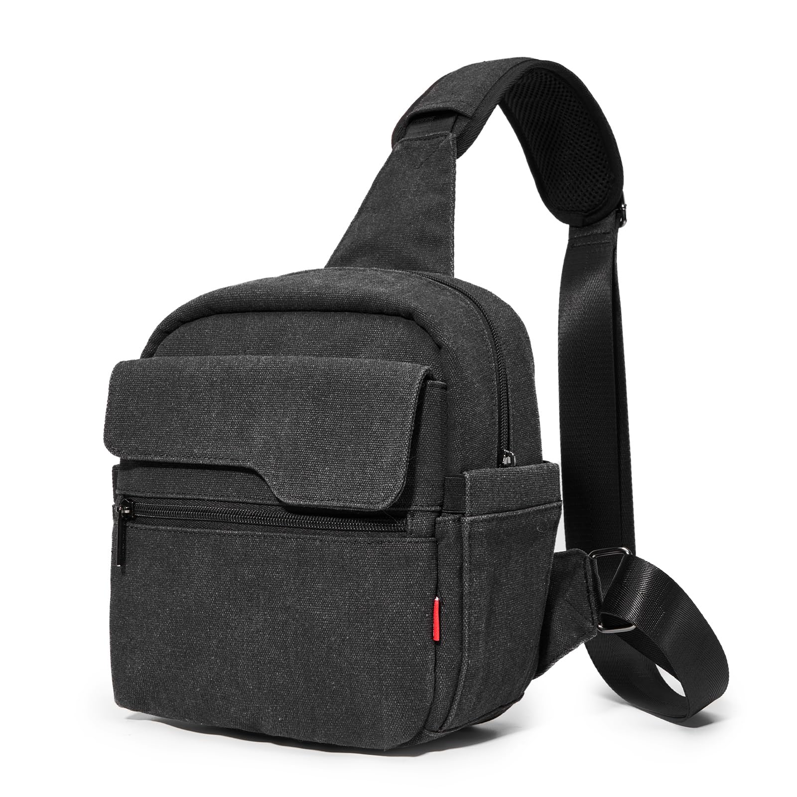 Photo 1 of Cwatcun Camera Sling Bag Compact Small Camera Case, Waterproof Canvas Crossbody Camera Bag with Rain Cover, Travel Photography Bag for Canon, Nikon, Sony, Fuji DSLR/SLR/Mirrorless Cameras, Lens