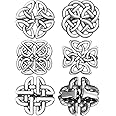 Sasylvia 5 Pcs Vintage Celtic Shawl Clips Retro Cardigan Sweater Shirt Clips Cloak Dress Clasp Shawl Pin Waist Tightening Brooch for Women Girls