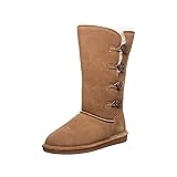BEARPAW Women's Lori Slip On Boot, Brown Hickory Ii