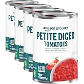 Amazon Grocery, Petite Diced Tomatoes, 14.5 Oz (Previously Amazon Fresh, Packaging May Vary) (Pack of 4)