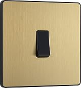 BG Electrical Single Wall Light Switch 2 Way Satin Brass Evolve PCDSB12B