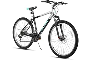 HH HILAND HILAND 26 27.5 inch Mountain Bike 18 Speeds, Suspension Fork, Aluminum Frame Disc-Brake for Men Women Mens MTB Bicycle Adlut Bike