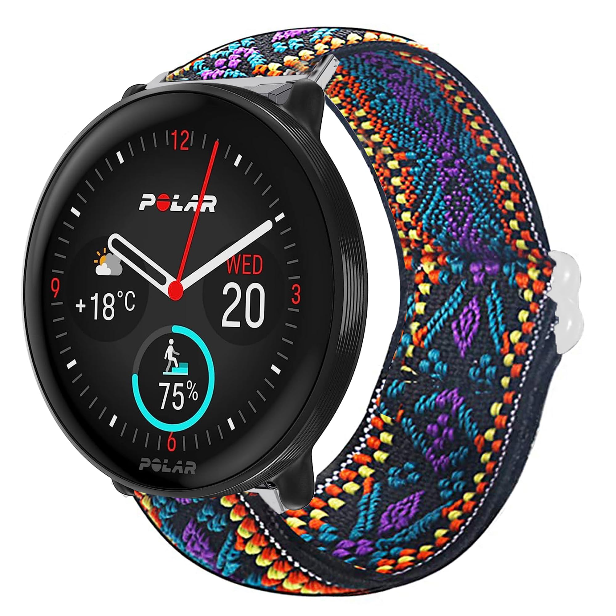 Blueshaweu Compatible for Polar Ignite 3 Band, Stretch Elastics Nylon Adjustable Replacement Strap Accessories Compatible with Polar Ignite 3/Polar Ignite 2/Polar Ignite (Purple Blue)