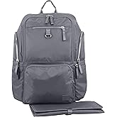 BODHI Baby Waterproof Multi-Function Travel Essentials Baby Tote Diaper Bag Backpack Changing Pad, Stroller Straps for Parents, Unisex, Ash Gray
