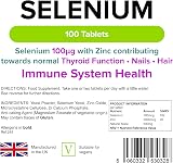Lindens Selenium 100mcg & Zinc 100 Tablets UK Made Vegan Friendly view 2