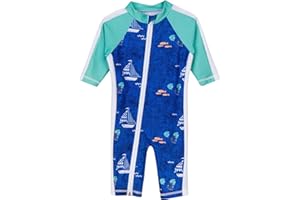 SwimZip Boys' Long-Sleeve UPF 50+ Swimsuit for Baby, Toddler, & Little Boys