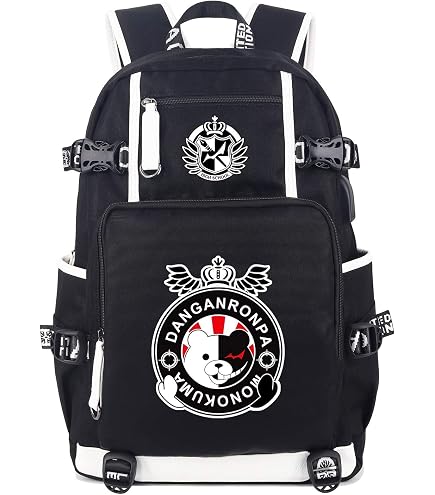 Roffatide Anime Danganronpa Luminous Backpack Book Bag Laptop School Bag with USB Charging Port And Headphone Port : Electronics