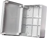 WCED Junction Box 240x190x90 mm IP56 Hinged Lid Outdoor PVC Enclosure view 1