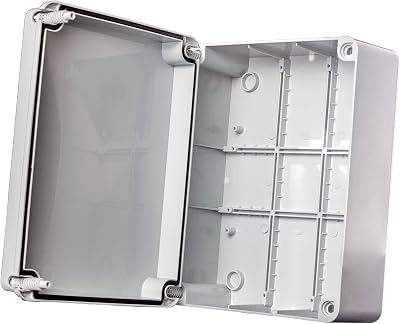 WCED Junction Box 240x190x90 mm IP56 Hinged Lid Outdoor PVC Enclosure