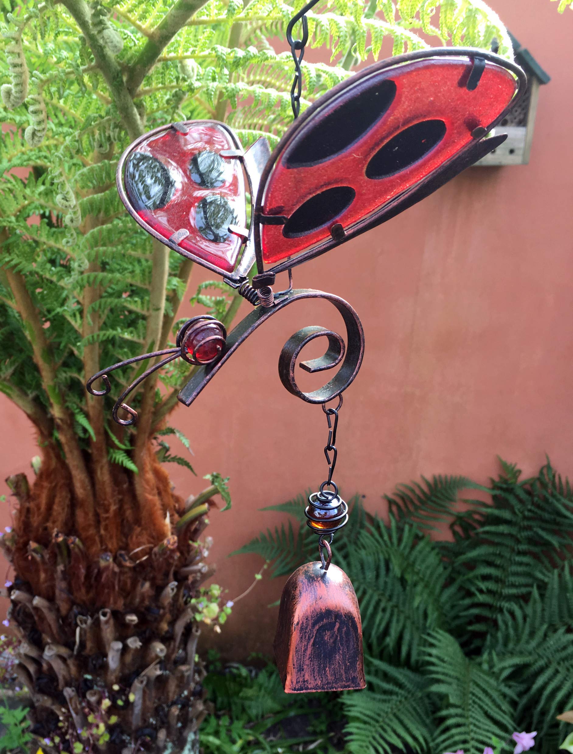 Ladybird Wing Butterfly Sun Catcher Wind Chime - Hanging Home Garden Decoration