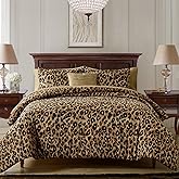 VCNY Home Bed in a Bag 8-Piece Bedding Set - Queen Size | Cheetah Print Shams, Decorative Pillows & Pillowcases | Elevate Your Home Decor | Luxurious, Soft & Cozy | No-Wrinkle Microfiber Polyester