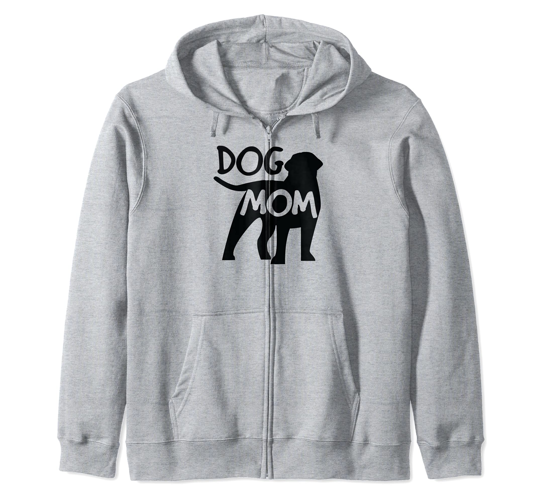 Best Dog Mom Woman Doggy Bark Bone Mothers Day Canine Puppy Zip Hoodie