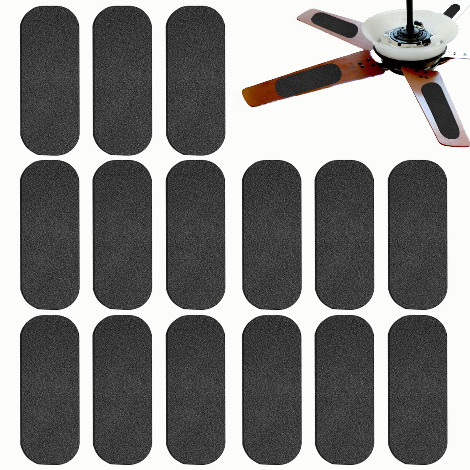Photo 1 of 15 Pcs Ceiling Fan Filters for Blades, Easy-Stick Activated Coconut Shell Carbon Air Filte,Universal Ceiling Fan Air Purifiers for Common Household Contaminants