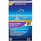 hydraSense Dual Action Eye Drops, For Dry Eyes, Preservative Free, Clinically Proven Dual Action Formula, Naturally Sourced L