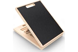 ANVICTOX Adjustable Wooden Slant Board for Calf Stretching ,Portable Calf Stretcher Incline Board for Knees Ankle Heel Feet Leg,300lbs Weight Capacity