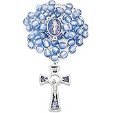 Mondo Cattolico Rosary Beads catholic for Women and Men from Vatican, Venetian Glass Rosary of the Miraculous Virgin - Perfect Catholic gifts