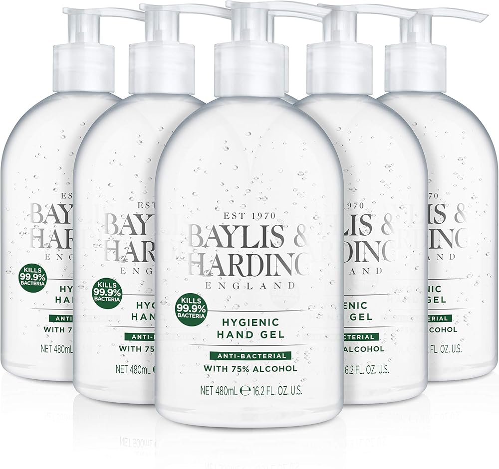 Baylis & Harding Anti-bacterial Unfragranced Hand Gel 480ml Pack of 6