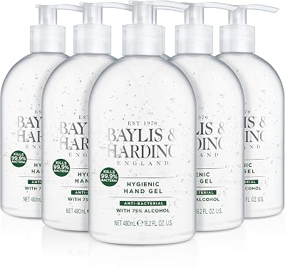 Baylis & Harding Anti-bacterial Unfragranced Hand Gel 480ml Pack of 6